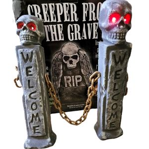 Halloween prop Animated Creeper From The Grave Tombstone with bonus gift